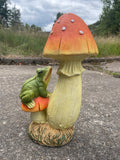 Toad on a Toadstool with Ladybird Ornament - TC003