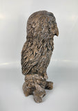 Carved Wood Effect Tawny Owl Garden Ornament - FC057