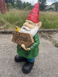 Welcome to the Garden Tall Gnome Ornament - TC002