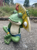 Surf Frog Garden Ornament - TC010