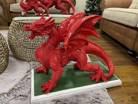 Large Red Welsh Dragon Outdoor Ornament - JG071