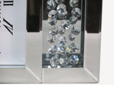 Mirrored Floating Crystal Mantle Clock - CD012