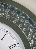Mirrored Floating Crystal Circle Wall Clock - CD013