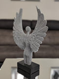 Silver Studded Mosaic Wing Angel Ornament - NY064