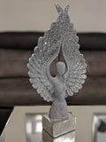 Silver Studded Mosaic Angel Wings Over Head Ornament - NY067