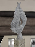 Silver Studded Mosaic Angel Wings Over Head Ornament - NY067