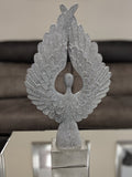 Silver Studded Mosaic Angel Wings Over Head Ornament - NY067