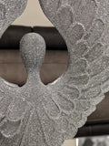 Silver Studded Mosaic Angel Wings Over Head Ornament - NY067