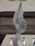 Silver Studded Mosaic Angel Wings Over Head Ornament - NY067