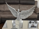 Silver Studded Mosaic Large Angel Spread Wings Ornament - NY068