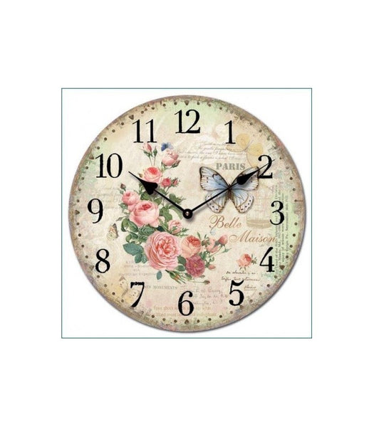 La Belle Maison Round Wall Clock - 14A34827