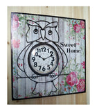 Sweet Home Owl Wall Clock - 14AD318-4H