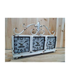 Shabby Chic 3 Square Face Mantle Clock - 14AD339-2C