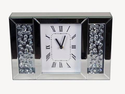Mirrored Floating Crystal Mantle Clock - CD012