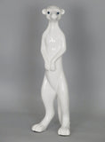 White Ceramic Blue Eyes Meerkat Ornament - WLC002