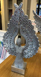 Silver Studded Mosaic Angel Wings Over Head Ornament - NY067