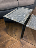 Crushed Diamante Mirrored Triple Nest of Tables - AC005