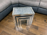 Crushed Diamante Mirrored Triple Nest of Tables - AC005