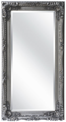 Champagne Silver Baroque Bevel Frame Wall Mirror 90 x 180cm - BD001