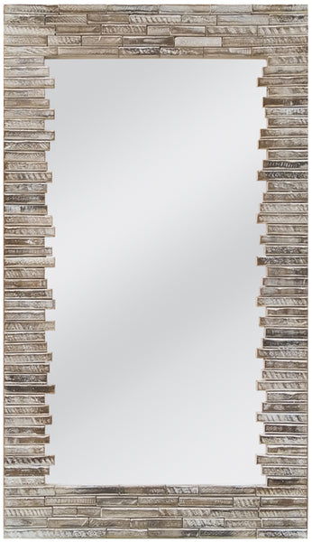 Split Colour Face Frame Antique Grey Slate Effect Split Face Frame Wall Mirror - BD004 – SassyHome