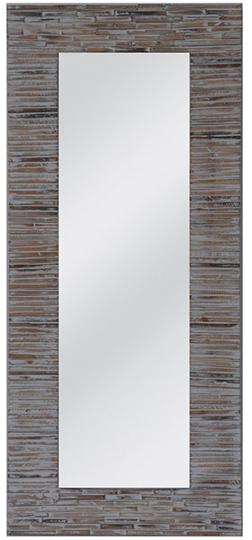 Antique Grey Split Face Slate Effect Frame Wall Mirror - BD006