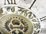 Large Mirrored Skeleton Wall Clock - 84.5cm - CA013
