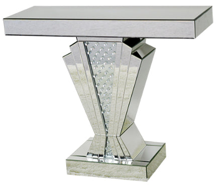 Art Deco Crystal Decor Mirrored Console Table - CD058