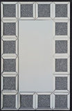 Glitz Diamante Square Repeating  Frame Wall Mirror - CD112