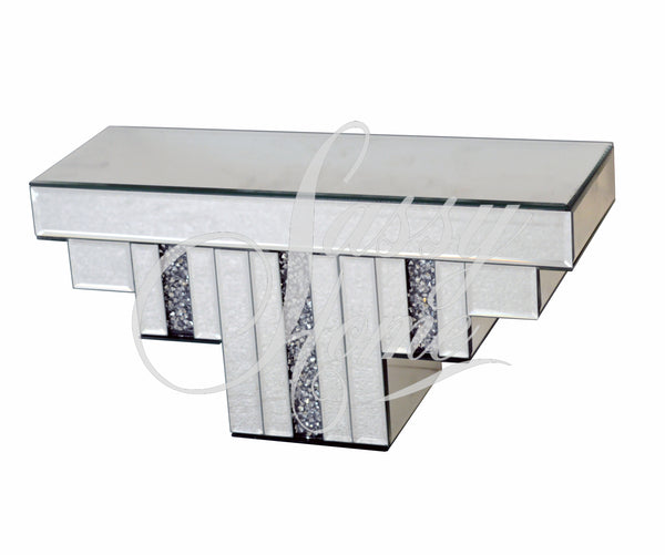 Art Deco Mirrored Crushed Diamante Shelf Bracket - CD139