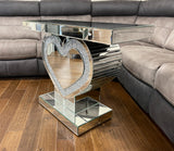 Mirrored Heart Shaped Console Table - CD145