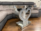 Mirrored Heart Shaped Console Table - CD145