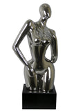 Silver Electroplated Female Sculpture Ornament - CMC006