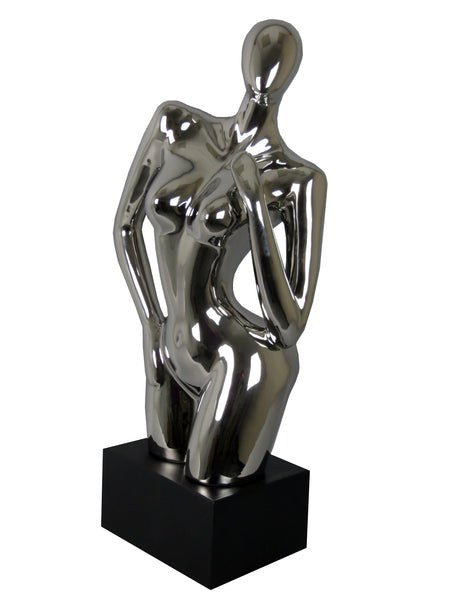 Silver Electroplated Female Sculpture Ornament - CMC006