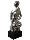 Silver Electroplated Female Sculpture Ornament - CMC006