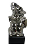 Silver Electroplated Kissing Sculpture Ornament - CMC017