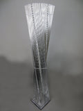 Silver Cayan Tower LED Floor Lamp with Crystals - WLFCayanTowerCrystal