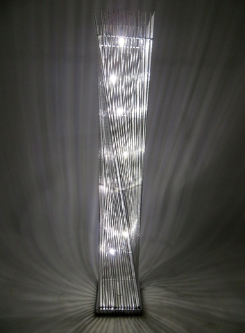 Silver Cayan Tower LED Floor Lamp - WLFCayanTower