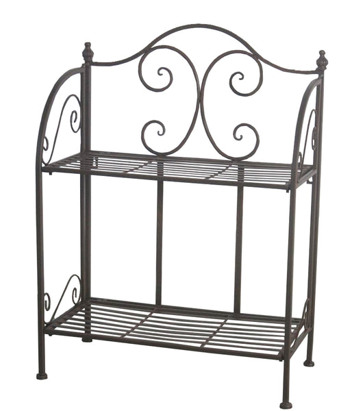 Wrought Iron Metal Double Plant Pot Stand - FA010