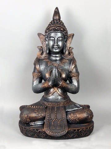 Silver & Copper Praying Lotus Buddha Ornament - FC019
