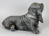 Silver Laying Beagle Ornament - FC022