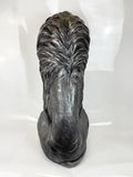 Silver Sitting Lion Statue Ornament - FC030