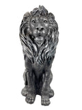 Silver Sitting Lion Statue Ornament - FC030