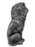 Silver Sitting Lion Statue Ornament - FC030
