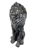 Silver Sitting Lion Statue Ornament - FC030