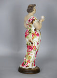 Fiorella Tuttodonna Floral Dress Busty Woman Ornament (Wine Glass) - FWG