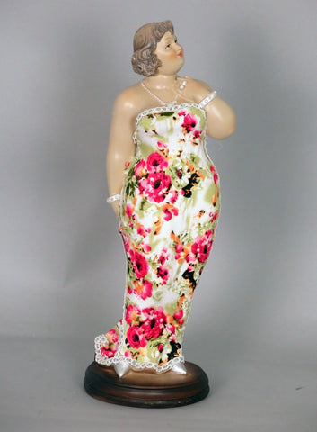 Fiorella Tuttodonna Floral Dress Busty Woman Ornament (Pearl Ring) - FWPR