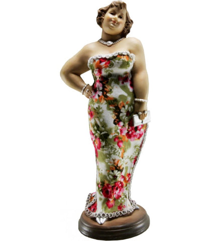 Fiorella Tuttodonna Floral Dress Busty Woman Ornament (Purse) - FWSP