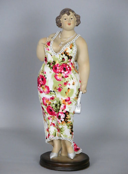 Fiorella Tuttodonna Floral Dress Busty Woman Ornament (Hand on Chest) - FWH