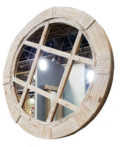 Drift Wood Round Wall Mirror - FY006