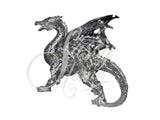 Small Silver Electroplated Dragon Ornament - JG009